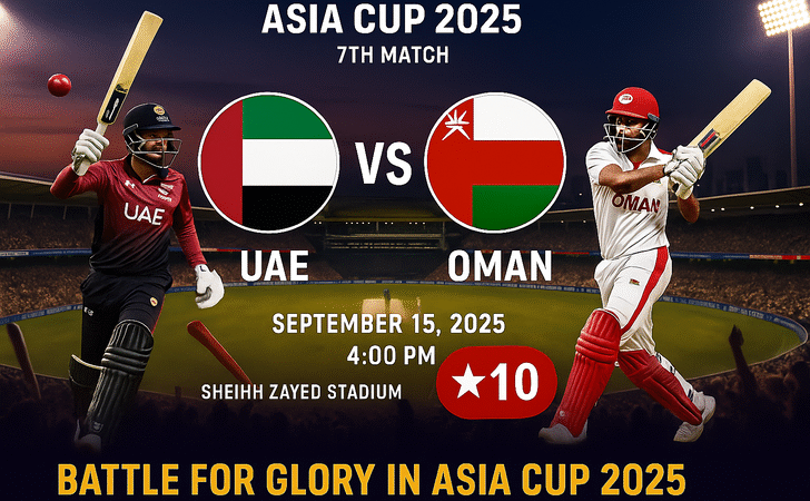 UAE vs Oman – Asia Cup 2025, 7th Match Prediction: Key Players and Winning Chances