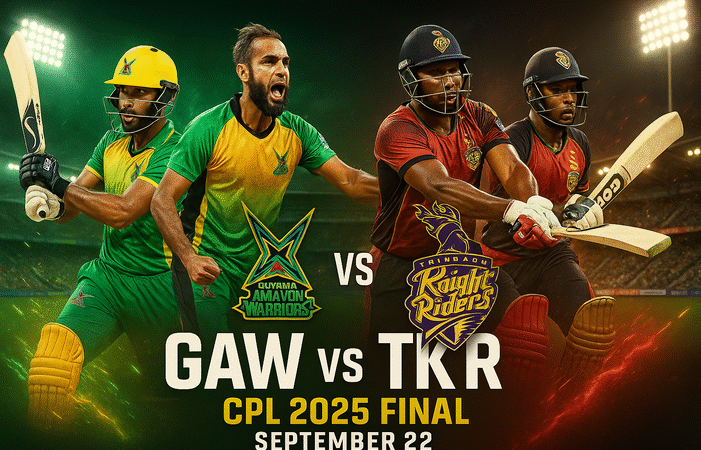 Guyana Amazon Warriors vs Trinbago Knight Riders, CPL 2025 Final – Match Prediction by Wolf7pay