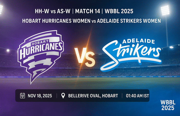Hobart Hurricanes Women vs Adelaide Strikers Women, Match 14, Preview:Who will win today’s WBBL match Women?