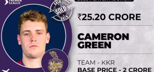 IPL Auction 2026 Live Updates: KKR Splash Rs 25.20 Crore to Sign Cameron Green